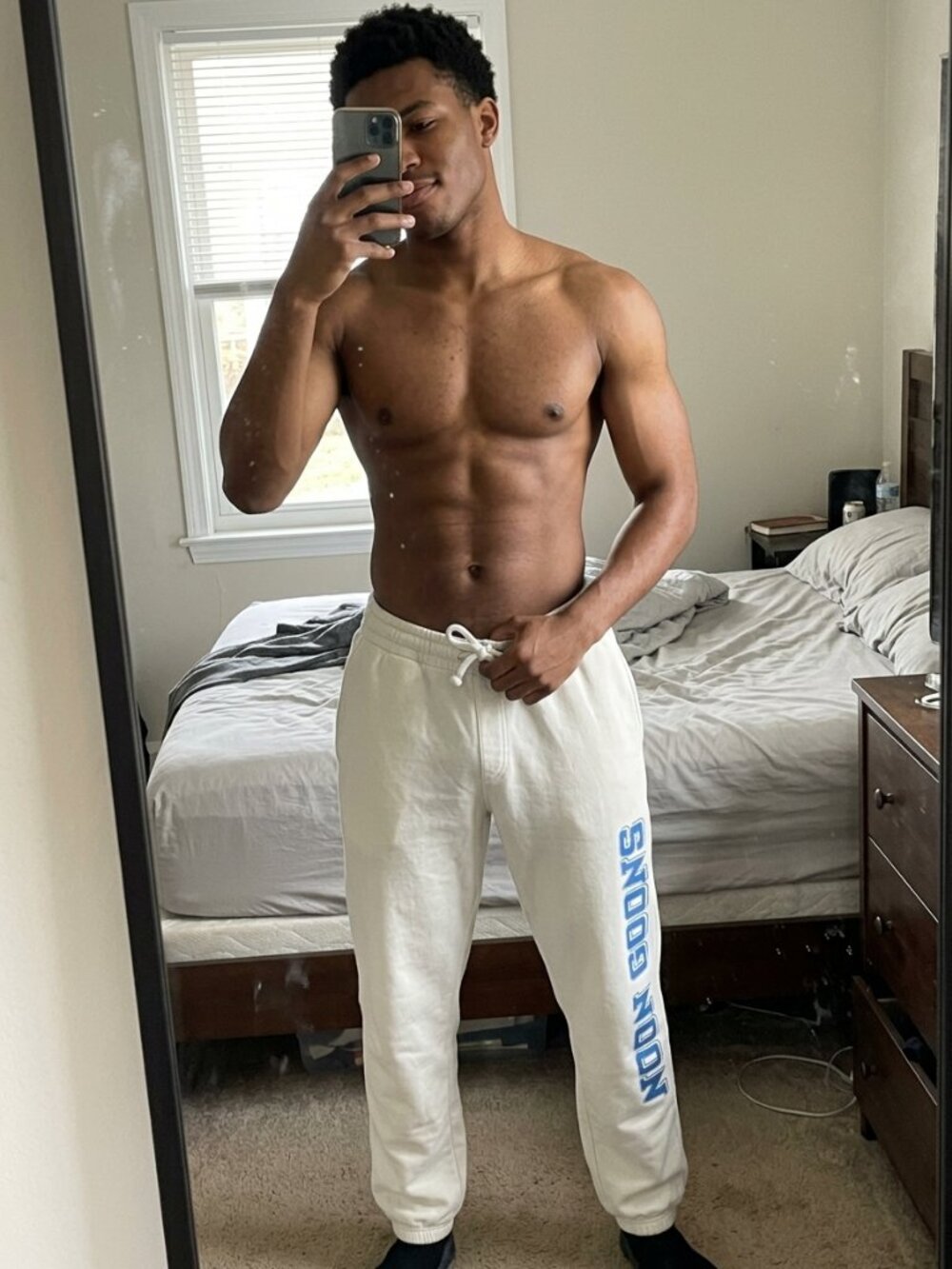 Noon Goons Men's White Sweatpants Activewear Athleisure Avant Garde Size S